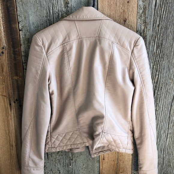 Unused blush women’s faux leather jacket - Picture 3 of 5